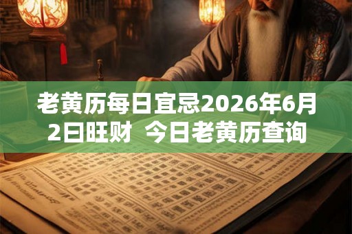 老黄历每日宜忌2026年6月2曰旺财 今日老黄历查询 老黄历每日宜忌2026年6月2曰旺财 今日老黄历查询