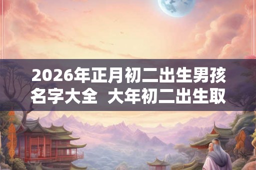 2026年正月初二出生男孩名字大全  大年初二出生取名