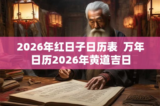 2026年红日子日历表  万年日历2026年黄道吉日
