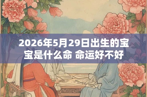 2026年5月29日出生的宝宝是什么命 命运好不好
