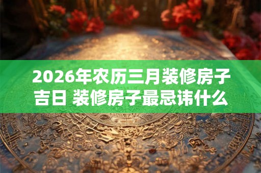 2026年农历三月装修房子吉日 装修房子最忌讳什么