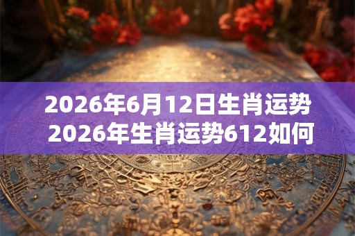 2026年6月12日生肖运势 2026年生肖运势612如何
