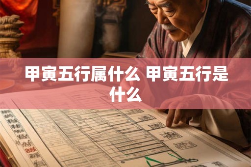 甲寅五行属什么 甲寅五行是什么 甲寅五行属什么 甲寅五行是什么