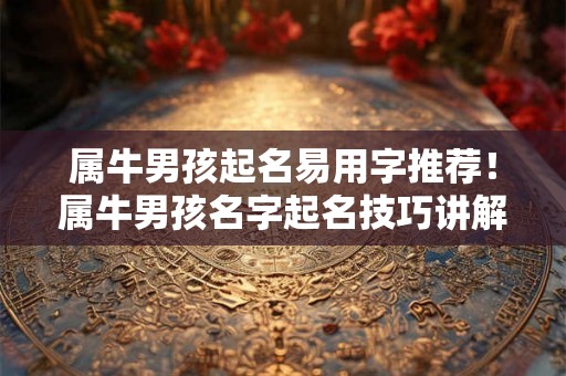 属牛男孩起名易用字推荐！属牛男孩名字起名技巧讲解