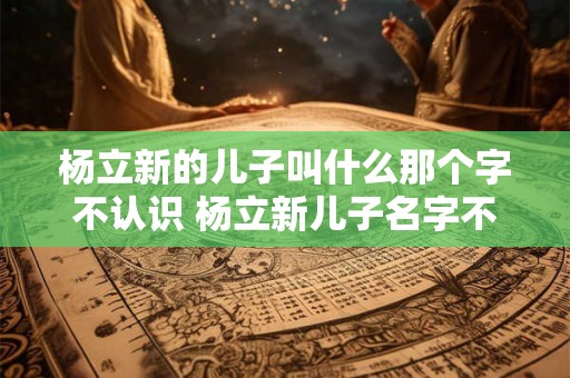 杨立新的儿子叫什么那个字不认识 杨立新儿子名字不知道
