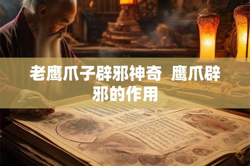 老鹰爪子辟邪神奇  鹰爪辟邪的作用