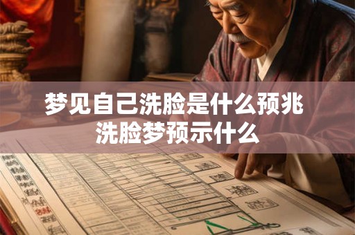梦见自己洗脸是什么预兆 洗脸梦预示什么