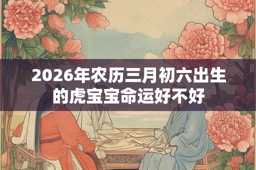 2026年农历三月初六出生的虎宝宝命运好不好