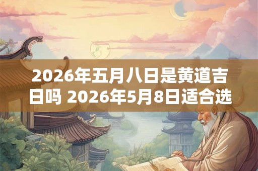 2026年五月八日是黄道吉日吗 2026年5月8日适合选黄道吉日吗