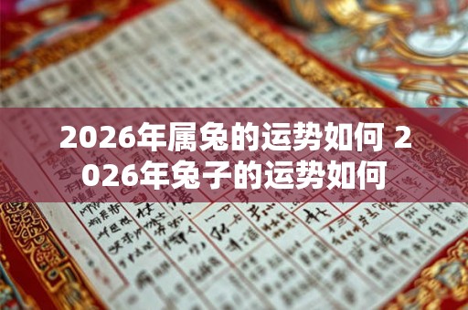 2026年属兔的运势如何 2026年兔子的运势如何 2026年属兔的运势如何 2026年兔子的运势如何