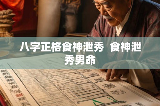 八字正格食神泄秀  食神泄秀男命