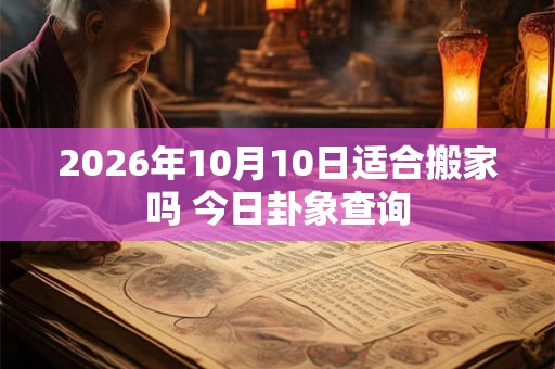 2026年10月10日适合搬家吗 今日卦象查询