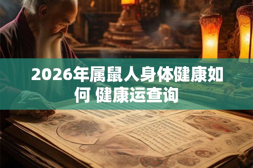2026年属鼠人身体健康如何 健康运查询