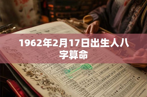 1962年2月17日出生人八字算命