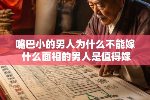 嘴巴小的男人为什么不能嫁 什么面相的男人是值得嫁的人