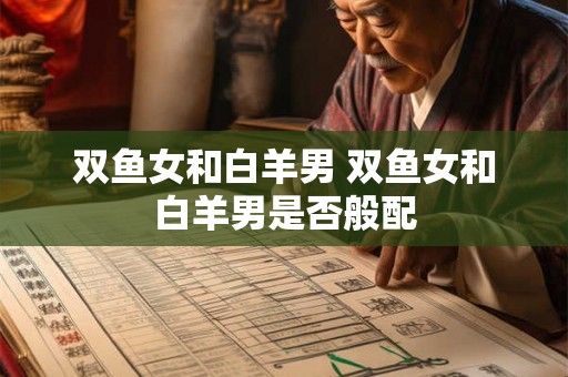 双鱼女和白羊男 双鱼女和白羊男是否般配