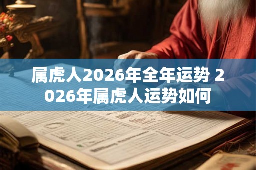属虎人2026年全年运势 2026年属虎人运势如何