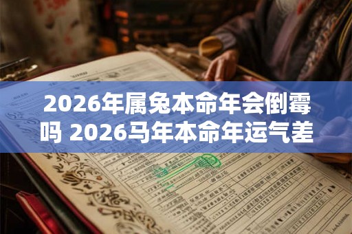 2026年属兔本命年会倒霉吗 2026马年本命年运气差怎么办
