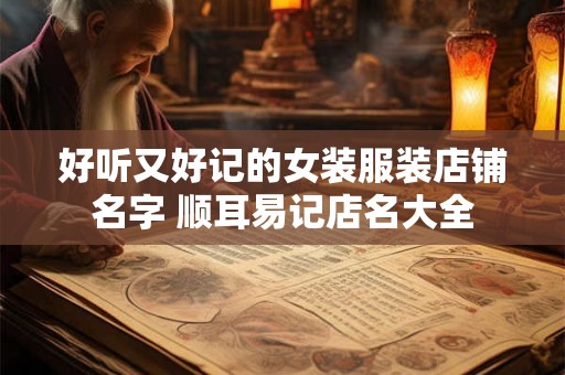 好听又好记的女装服装店铺名字 顺耳易记店名大全