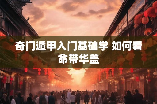 奇门遁甲入门基础学 如何看命带华盖