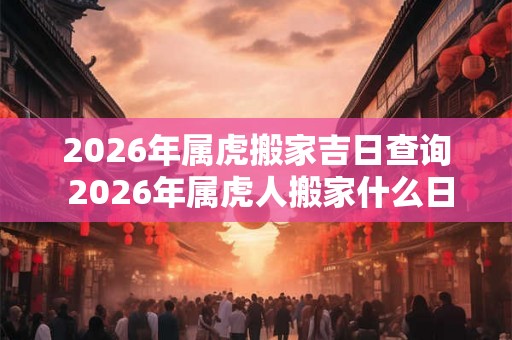 2026年属虎搬家吉日查询 2026年属虎人搬家什么日子好