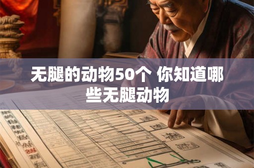 无腿的动物50个 你知道哪些无腿动物