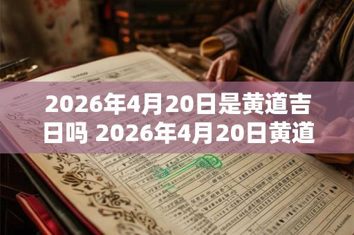 2026年4月20日是黄道吉日吗 2026年4月20日黄道吉日吗