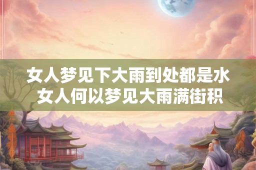 女人梦见下大雨到处都是水 女人何以梦见大雨满街积水
