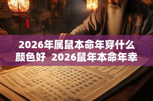 2026年属鼠本命年穿什么颜色好  2026鼠年本命年幸运色