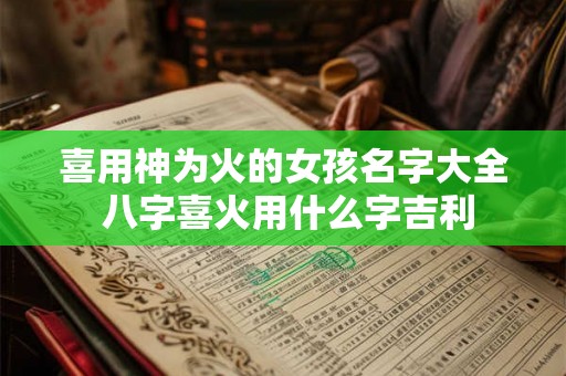 喜用神为火的女孩名字大全 八字喜火用什么字吉利
