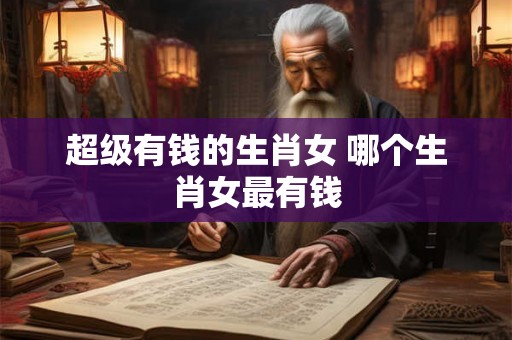 超级有钱的生肖女 哪个生肖女最有钱