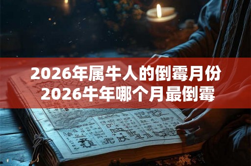 2026年属牛人的倒霉月份 2026牛年哪个月最倒霉