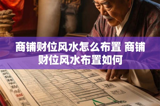 商铺财位风水怎么布置 商铺财位风水布置如何