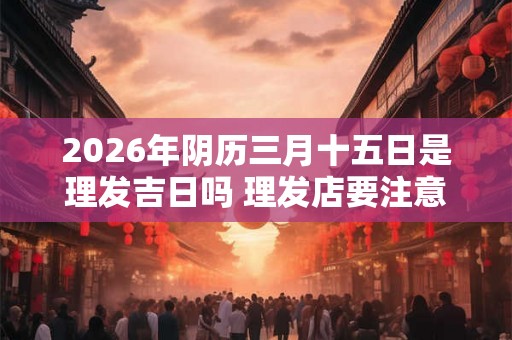 2026年阴历三月十五日是理发吉日吗 理发店要注意什么风水