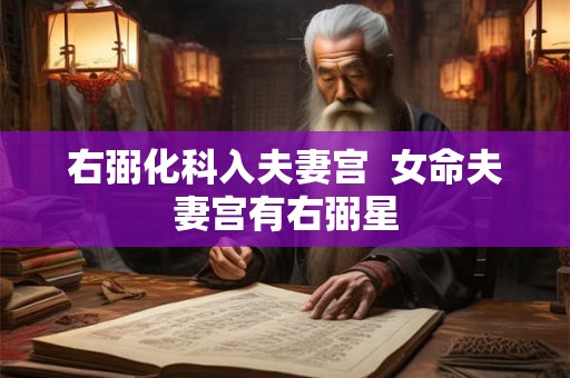 右弼化科入夫妻宫  女命夫妻宫有右弼星