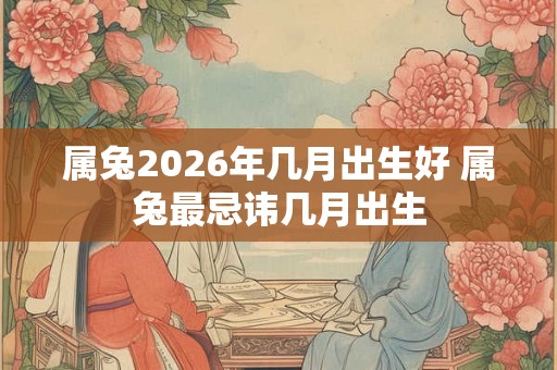 属兔2026年几月出生好 属兔最忌讳几月出生