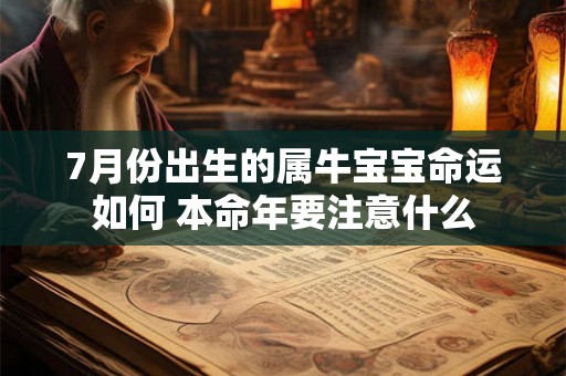 7月份出生的属牛宝宝命运如何 本命年要注意什么