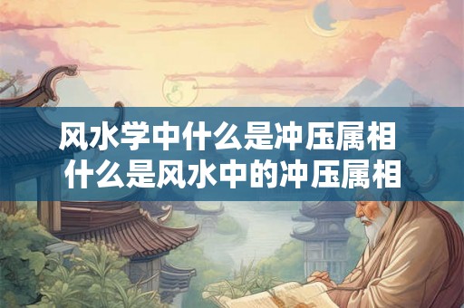 风水学中什么是冲压属相 什么是风水中的冲压属相