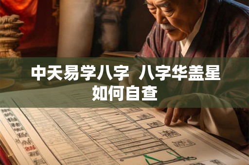 中天易学八字  八字华盖星如何自查