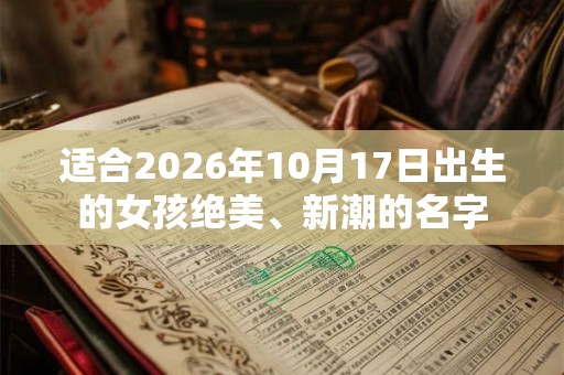 适合2026年10月17日出生的女孩绝美、新潮的名字