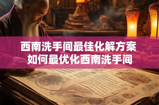 西南洗手间最佳化解方案 如何最优化西南洗手间
