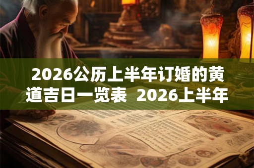 2026公历上半年订婚的黄道吉日一览表  2026上半年订婚的好日子