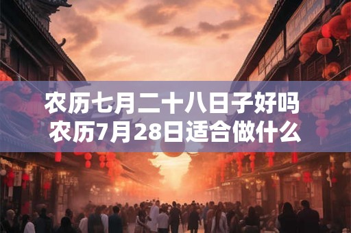农历七月二十八日子好吗 农历7月28日适合做什么