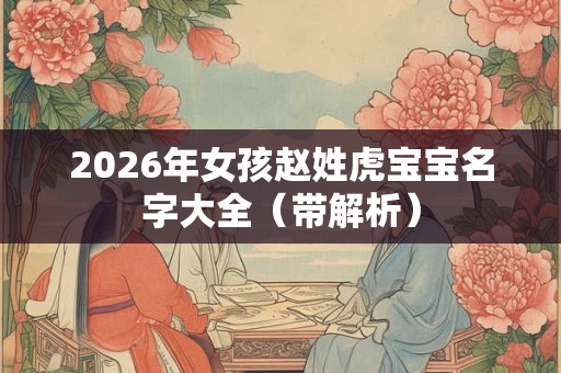 2026年女孩赵姓虎宝宝名字大全(带解析) 2026年女孩赵姓虎宝宝名字大全(带解析)