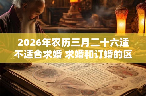 2026年农历三月二十六适不适合求婚 求婚和订婚的区别