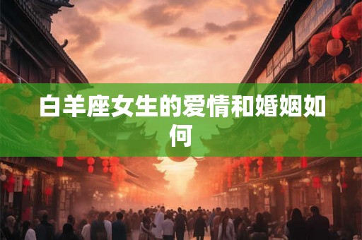 白羊座女生的爱情和婚姻如何 白羊座女生的爱情和婚姻如何