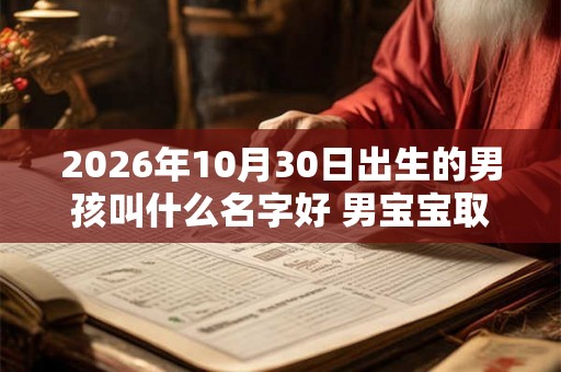 2026年10月30日出生的男孩叫什么名字好 男宝宝取名大全