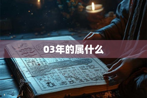 03年的属什么