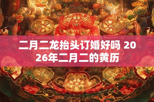 二月二龙抬头订婚好吗 2026年二月二的黄历