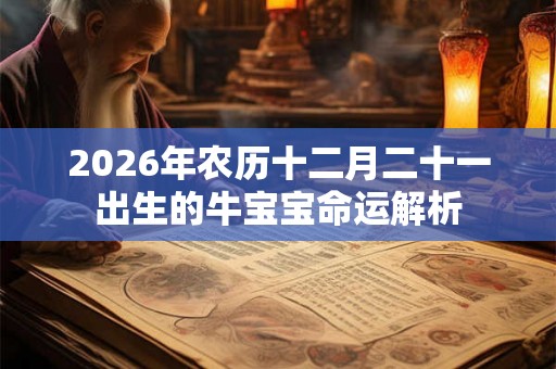 2026年农历十二月二十一出生的牛宝宝命运解析 2026年农历十二月二十一出生的牛宝宝命运解析